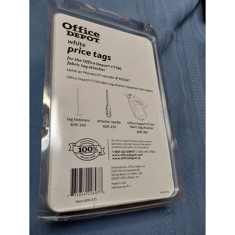 WHITE PRICE TAGS 1,000 New Size 1 1/8 x 1 3/4
